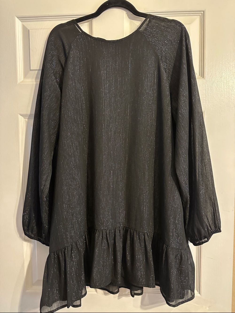 Forever 21 Black With Silver Threading Mini Dress